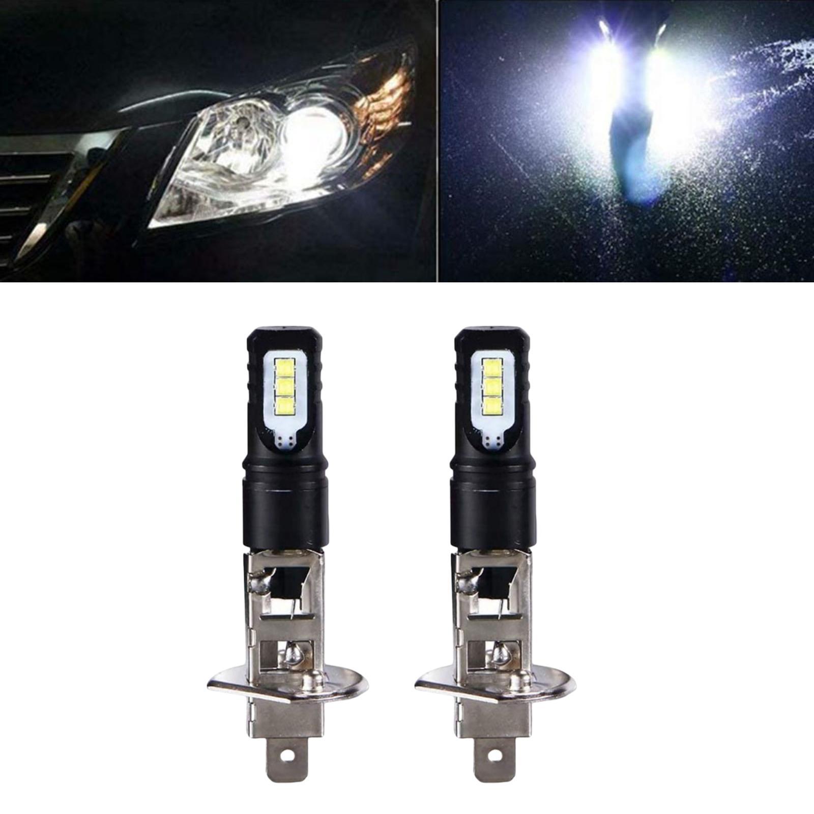 2-Pack LED Fog Lamp Bulbs H1 H3 1200LM Daytime Running Lights Fit for Car Lighting Components