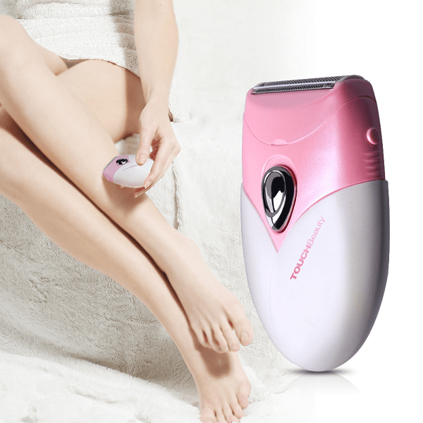 Combo chăm da thời thượng- set máy massage công nghệ ánh sáng EM400 và máy cạo lông TouchBeauty 1459