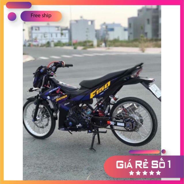 Tem rời xanh satria Fi xanh vàng đen bảo hành màu sắc vĩnh viễn