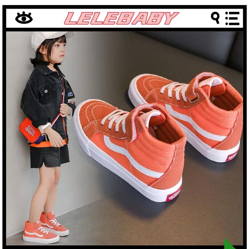 Giày Thể Thao Cao Cổ Bằng Vải Bạt Thời Trang Xuân Thu 2023 Dành Cho Trẻ Em giày thể thao