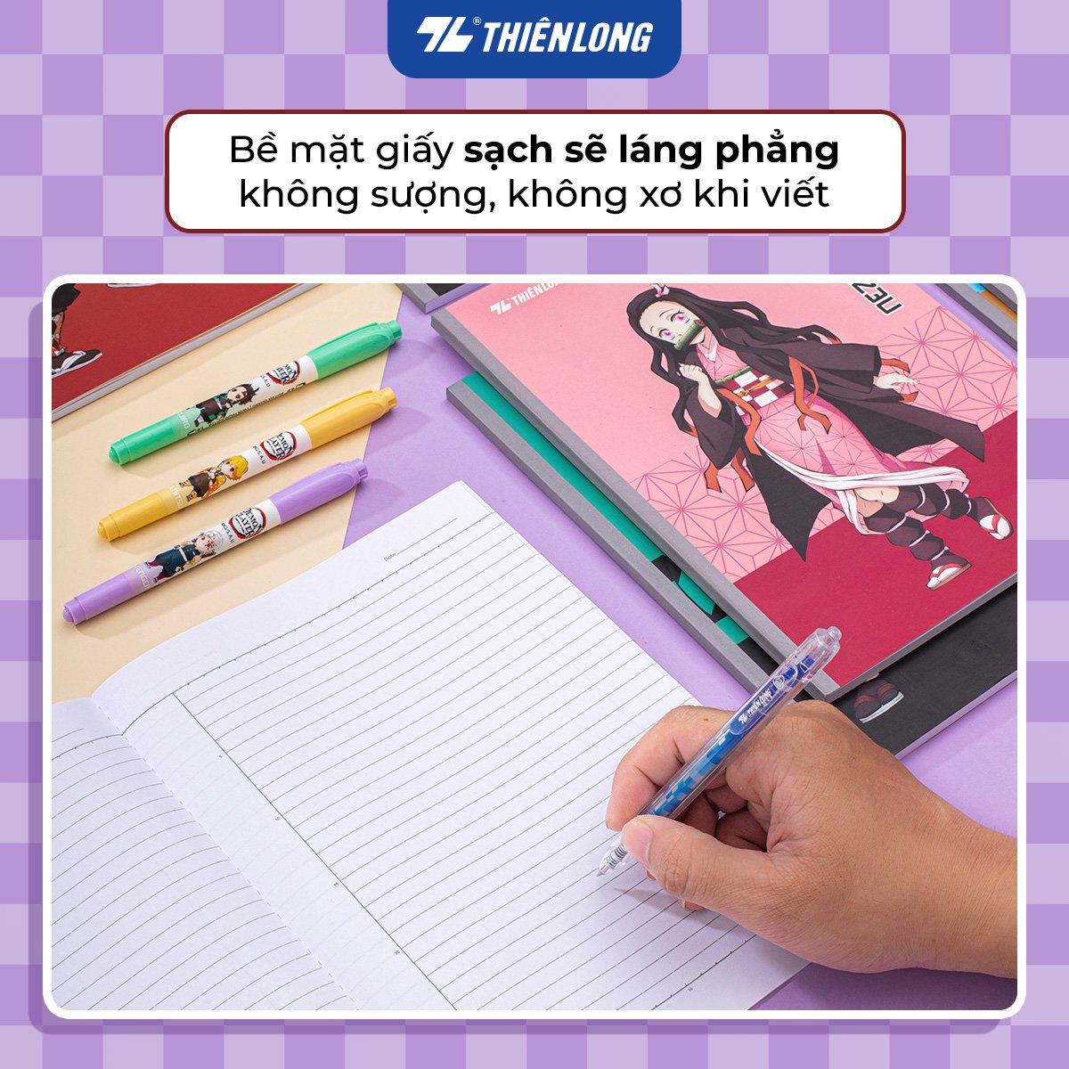 Combo 5/10 Tập vở Thiên Long 80/120 trang kẻ ngang 7mm 70gsm - dành cho học sinh, sinh viên - Phiên bản Demon Slayer