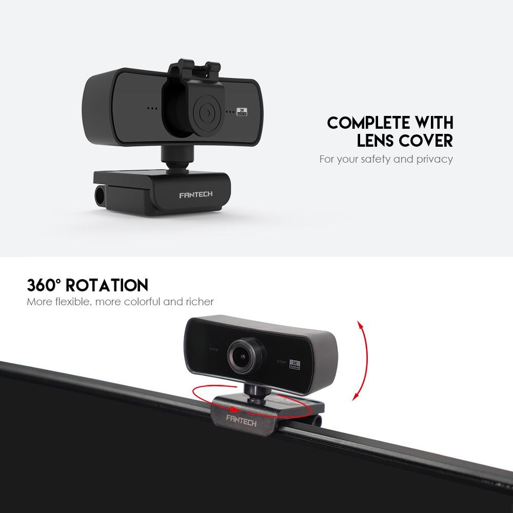 Webcam Livestream Chuyên Nghiệp FANTECH C30 LUMINOUS 4MP Hỗ Trợ Quay Chất Lượng 2K - HÀNG CHÍNH HÃNG