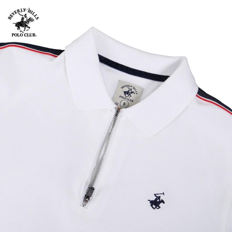 Áo polo tay dài Nam Beverly Hills Polo Club Slimfit Trắng WH- PMRLS20TL128