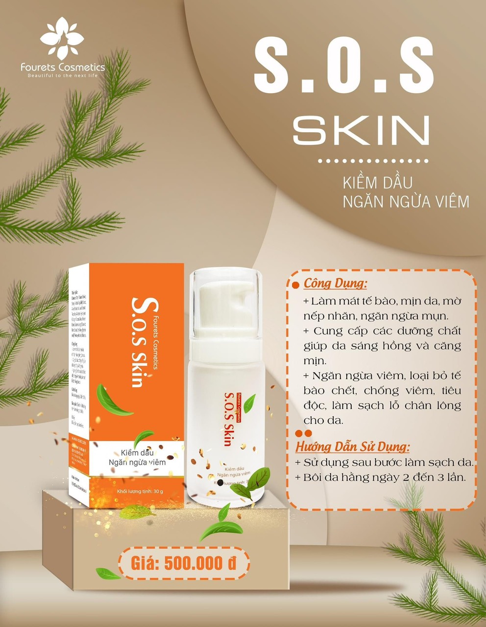 Cao Cấp Cứu S.O.S SKIN -Fourets Cosmetic