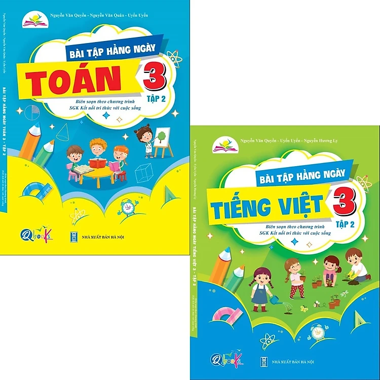 Sách Combo Bài Tập Hằng Ngày Toán, Tiếng Việt Lớp 3  tập 2- Kết Nối Tri Thức Với Cuộc Sống