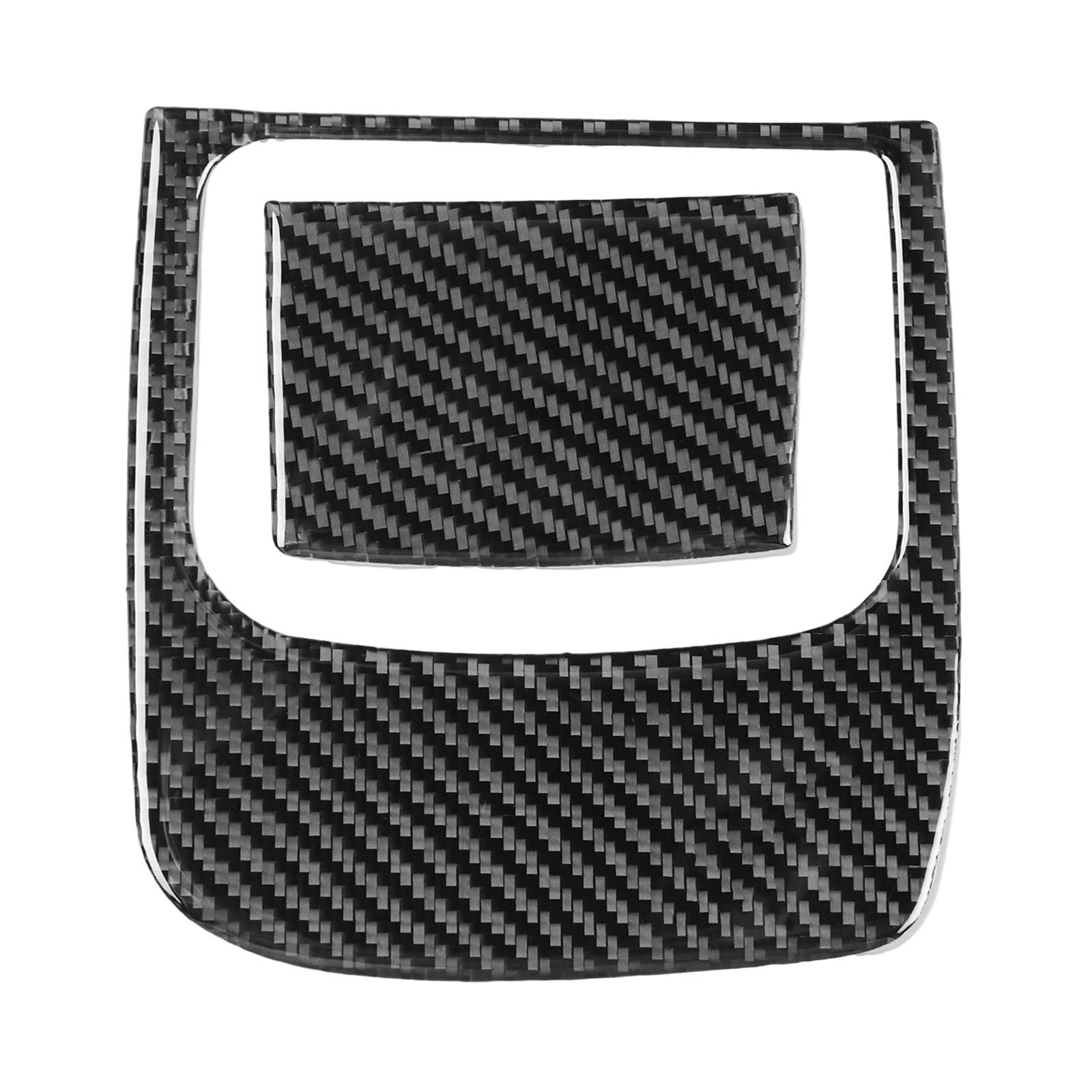 2x Car Rear Console Storage Panel Trim Cover Carbon Fiber Sticker for A90 Accessory Easy Installation