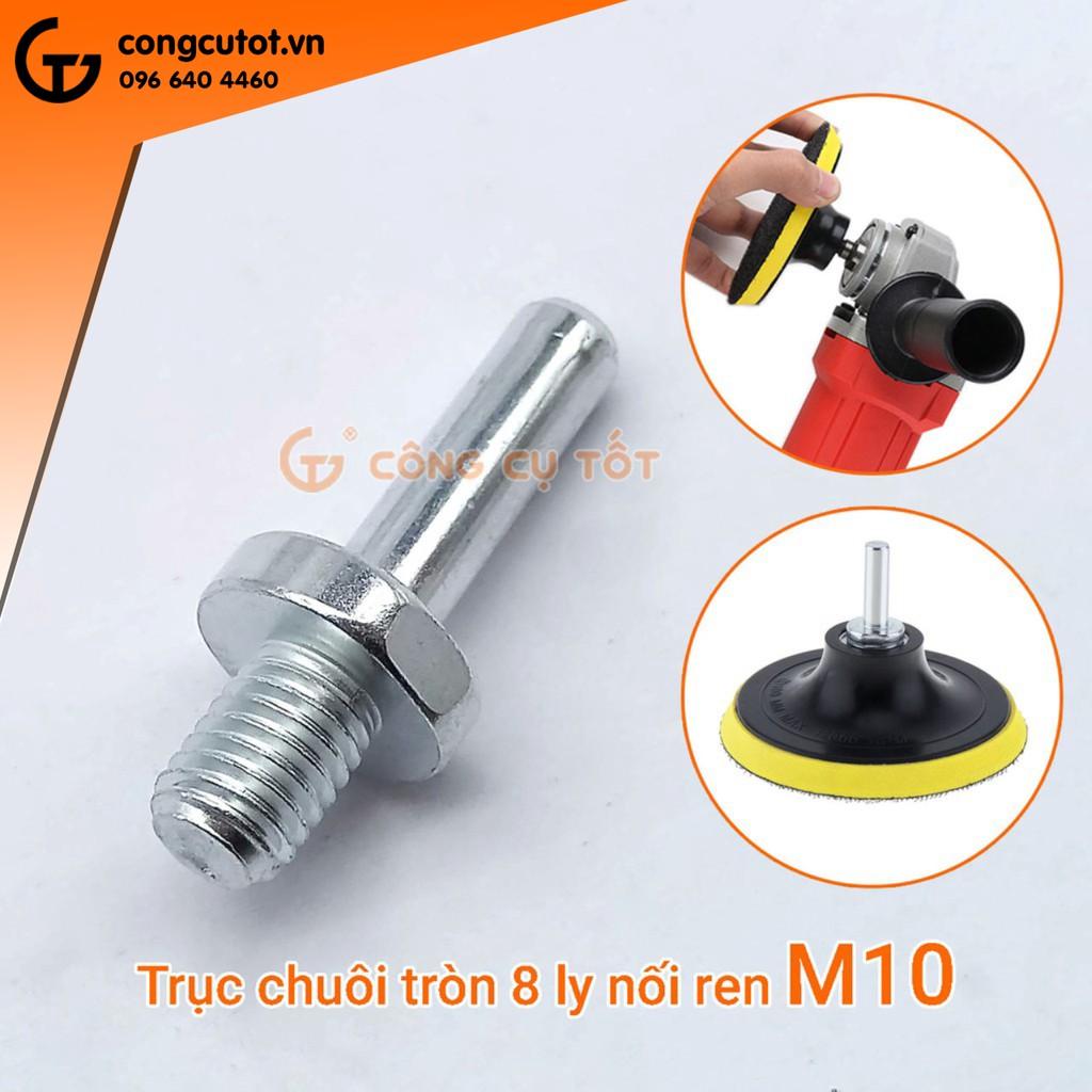 Trục chuôi tròn 8 ly nối đế chà nhám tròn vào máy cắt