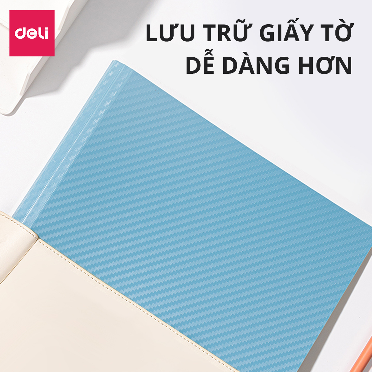 File Lá Đựng Tài Liệu A4 / Túi Tài Liệu Lá A4 20/30/40/60 Lá Deli - Lưu Trữ Tài Liệu Chứng Từ Hồ Sơ Phù Hợp Học Sinh Văn Phòng