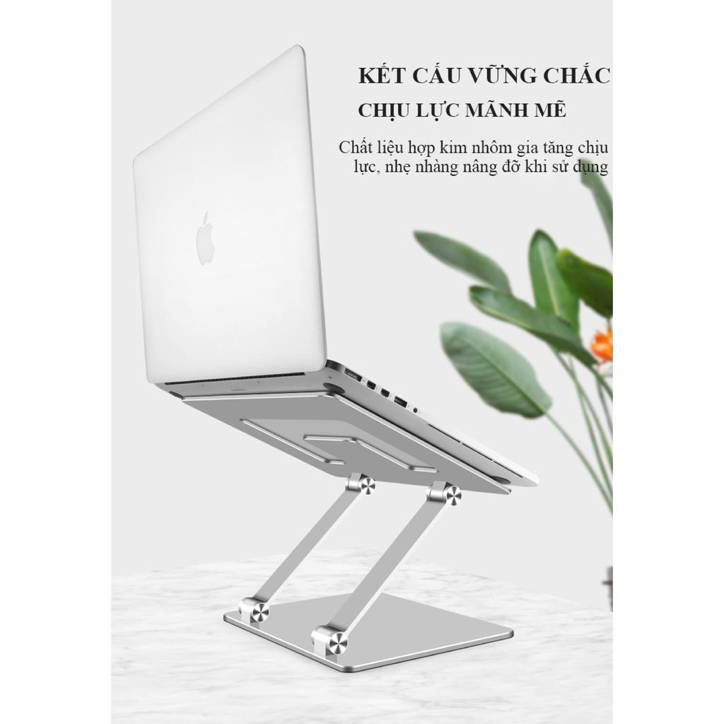 Giá Đỡ Laptop Macbook Để Bàn Chất Liệu Hợp Kim Nhôm Cao Cấp Tản Nhiệt – Nâng Hạ Điều Chỉnh Độ Cao