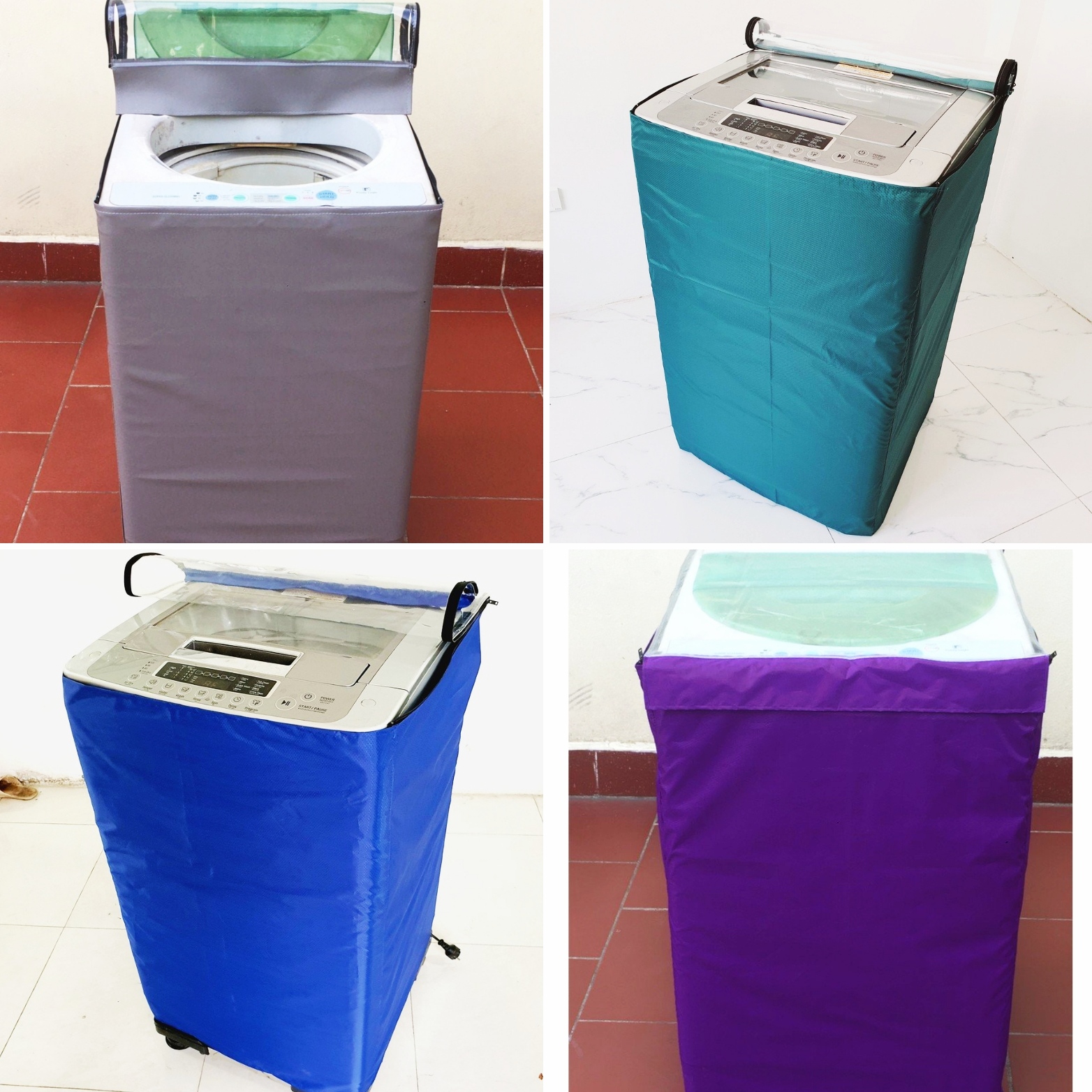Siêu Phẩm Vỏ Bọc Máy Giặt, Máy Sấy Cửa Trên/ Cửa Đứng Bằng Chất Liệu Da Siêu Bền Chống Mưa Nắng