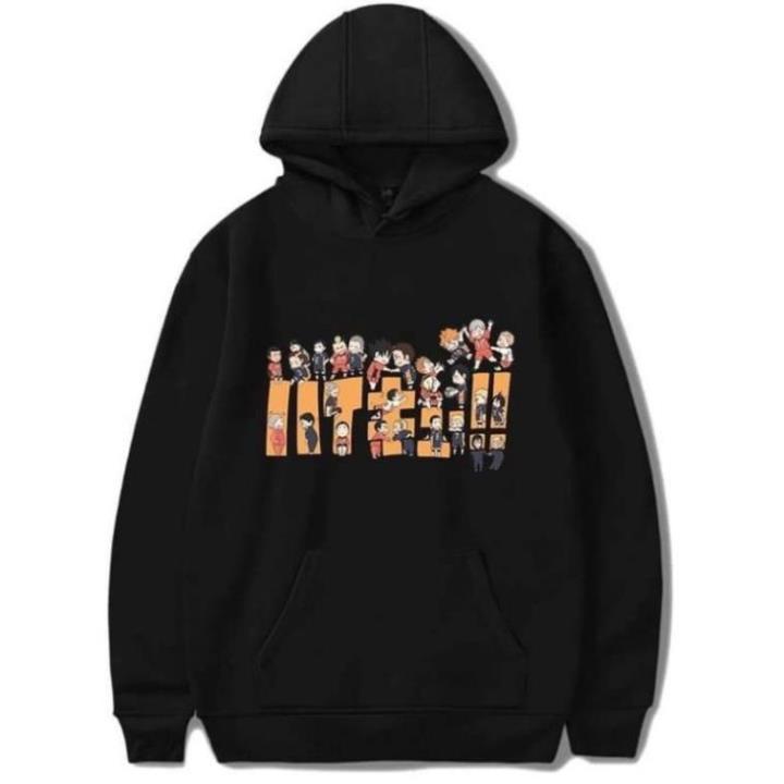 Áo Hoodie Dài Tay Anime- Haikyuu Anime Karasuno High School Nam Nữ Cực HOT