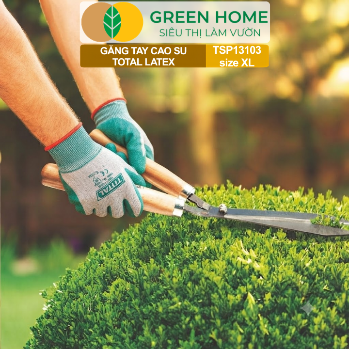 Găng Tay Cao Su Total TSP13103 GreenHome, Size XL – Làm Vườn, Chống Trơn Trượt, Bền Bỉ Cho Mọi Công Việc