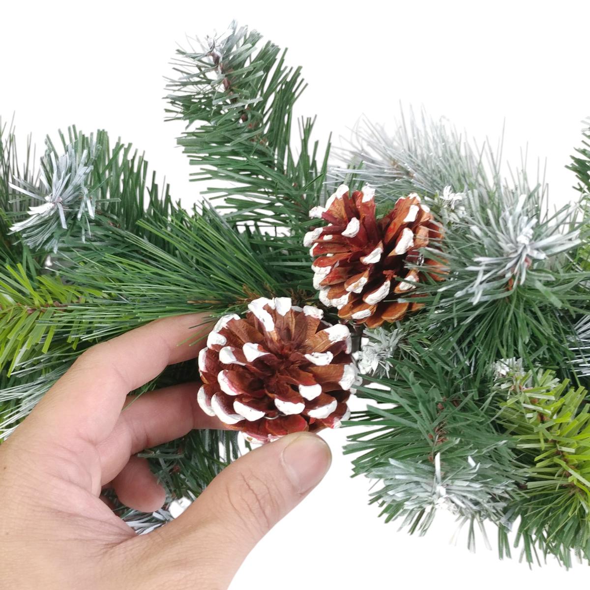 Dây Trang Trí Noel 3 Loại Lá Phun Sơn 270 cm - Chaang Chiia LP-G-GLA