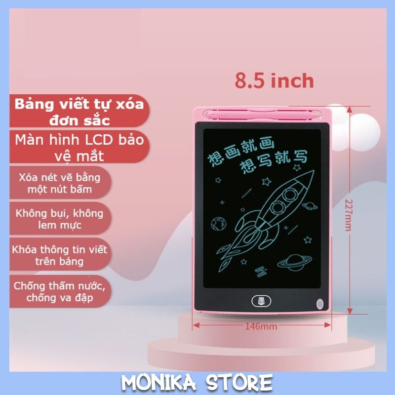 Bảng vẽ thông minh tự xóa màn hình LCD đơn sắc cho bé vừa học vừa chơi