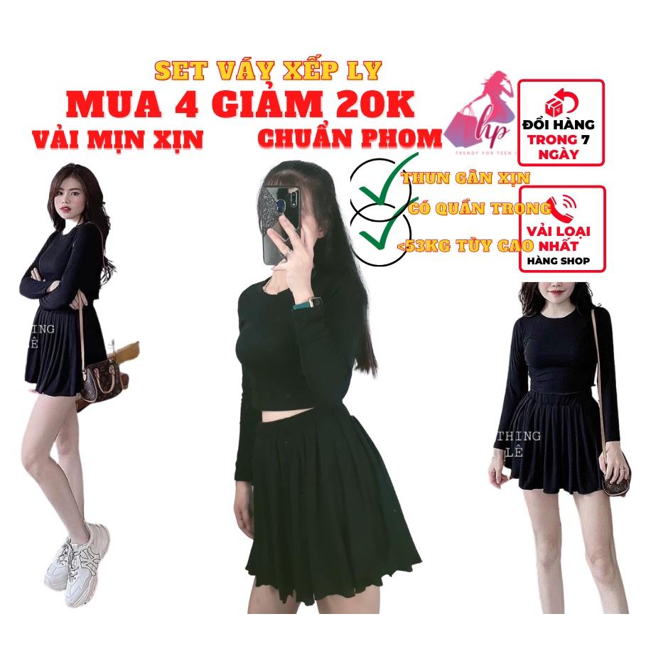 Set đồ nữ cá tính áo croptop ôm body tay dài kèm váy ngắn xếp ly lưng thun  kiểu hàn quốc dự tiệc thời trang 2021  Giá Tiki khuyến mãi 112000đ 