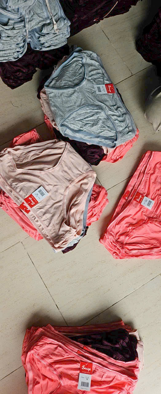 Combo 5 Quần Lót Nữ Cotton Lụa Trơn Senza 592 – Mềm Mịn, Thấm Hút, Co Giãn
