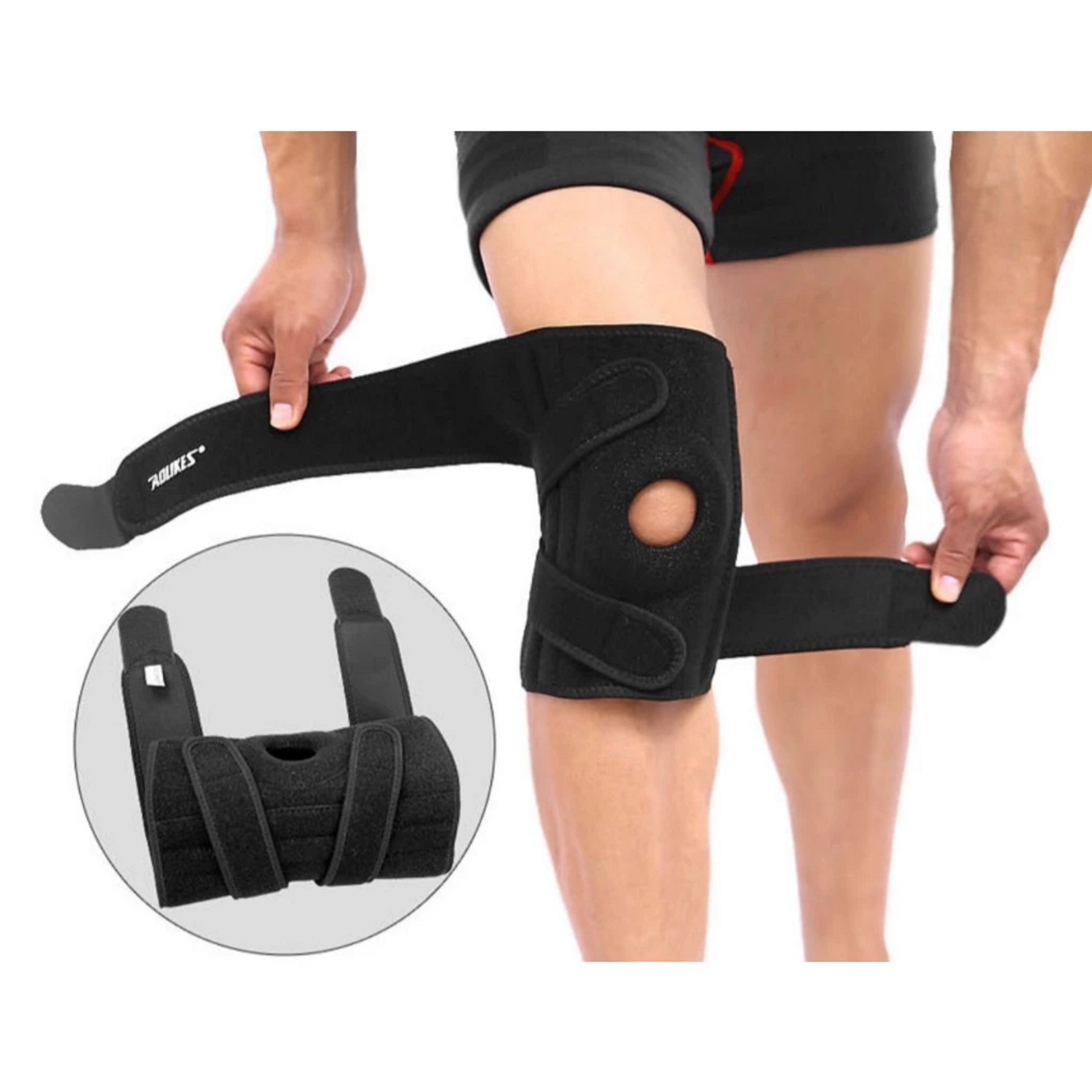 Đai quấn bảo vệ đầu gối thể thao AOLIKES A-7913 thoáng khí four spring sport knee support