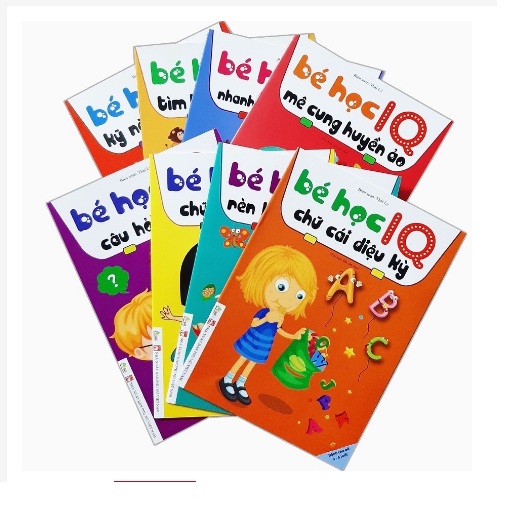 Sách - Bé Học IQ Rèn Luyện Tư Duy Bộ 8 Cuốn. Tặng tranh cát