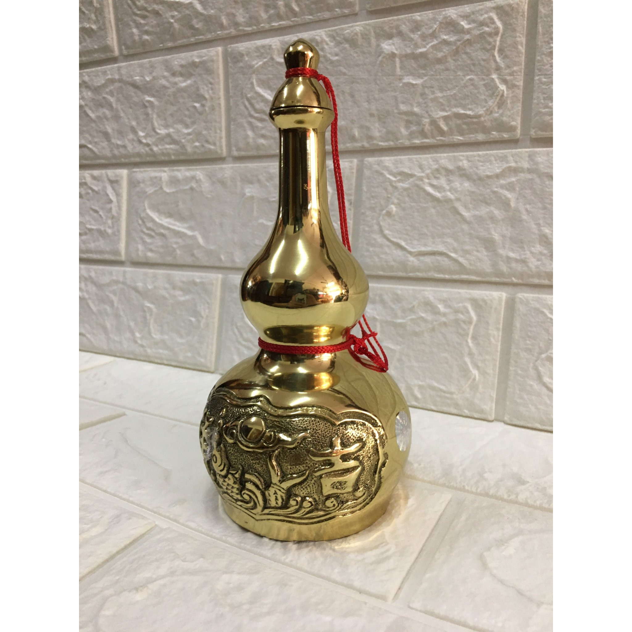 Hồ Lô đồng bát tiên ,bằng đồng Đk: 9cm. Cao: 19cm TP1014