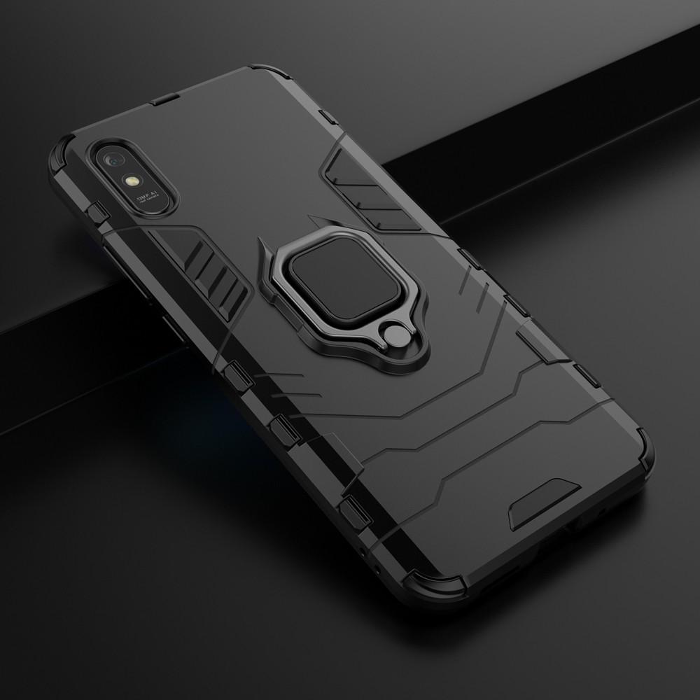Ốp lưng cho Xiaomi Redmi 9A iron man chống sốc kèm nhẫn xoay chống xem video bảo vệ camera