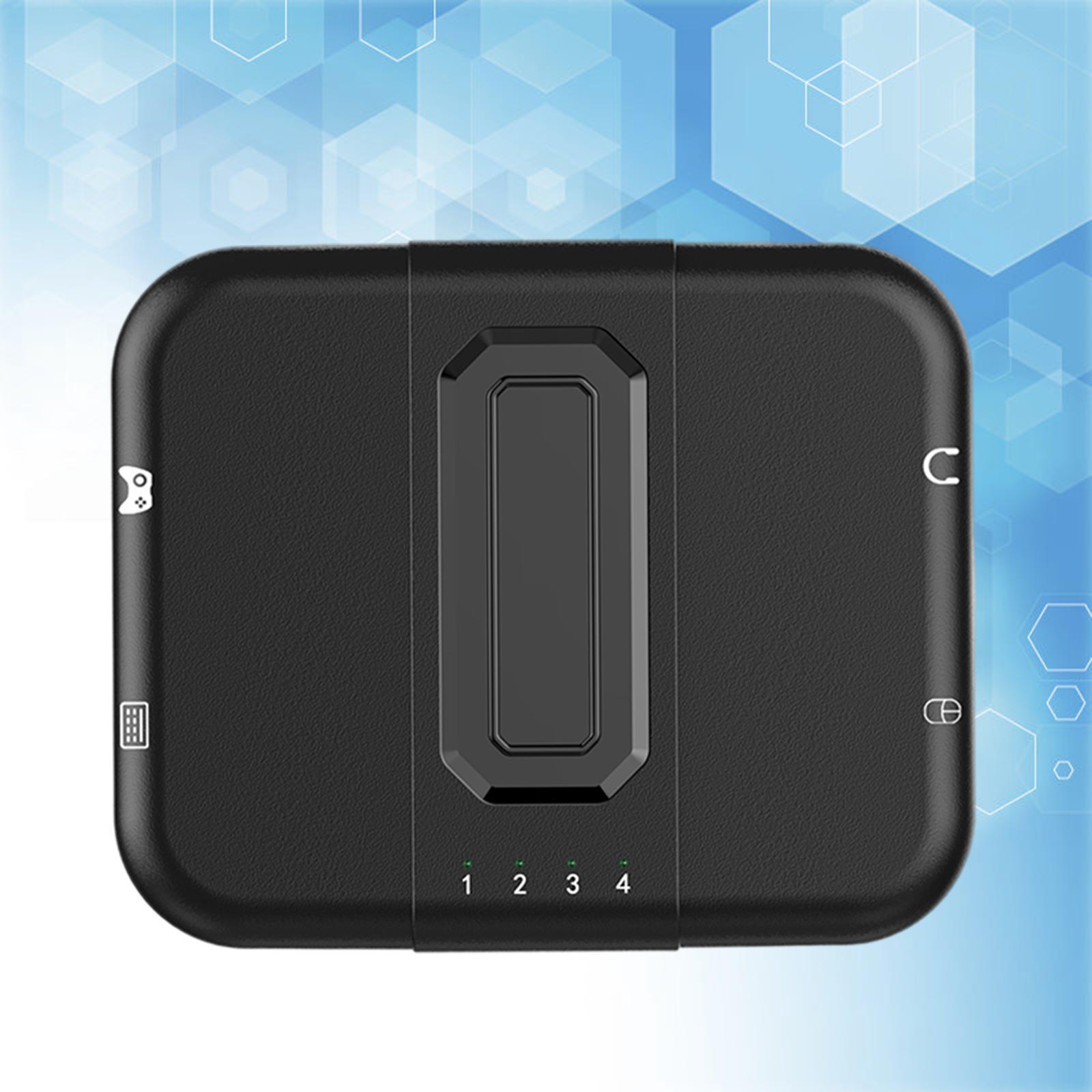 Keyboard Mouse Adapter for Games Support 3.5mm Headset Game Voice Black