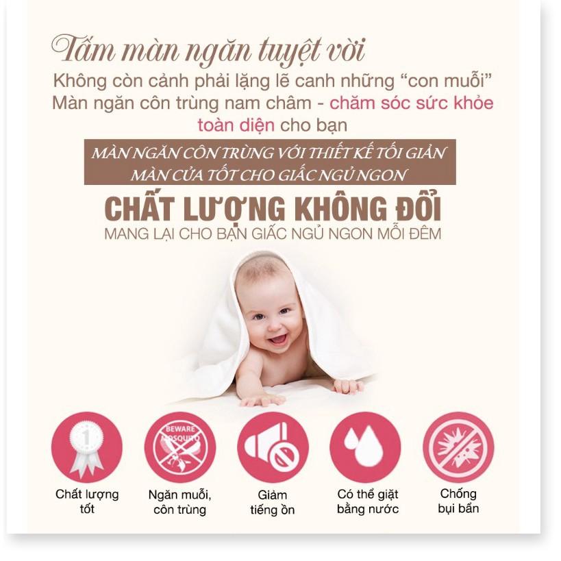 Rèm ngăn muỗi, côn trùng hít nam châm sang trọng