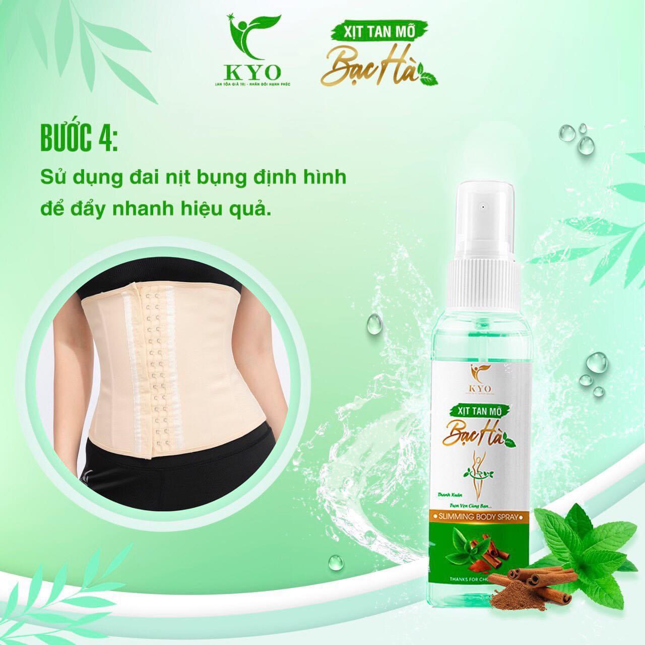Xịt Tan Mỡ Bạc Hà 100ml giúp đào thải mỡ lấy lại vóc Dáng Chuẩn