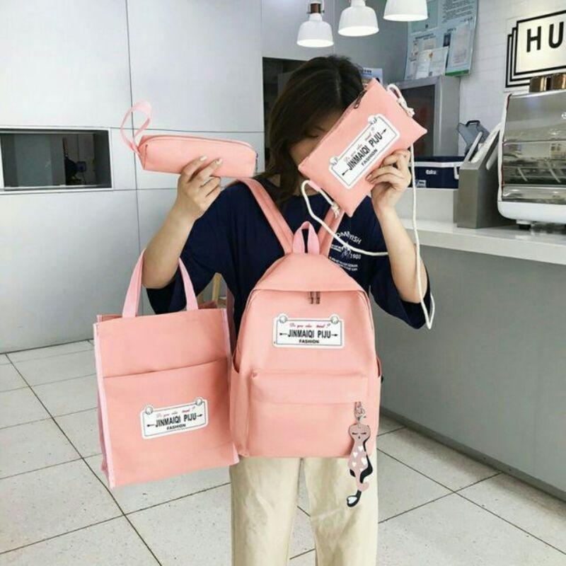 BALO NAM NỮ 4 MÓN KÈM MÓC KHÓA MÈO ĐÔI