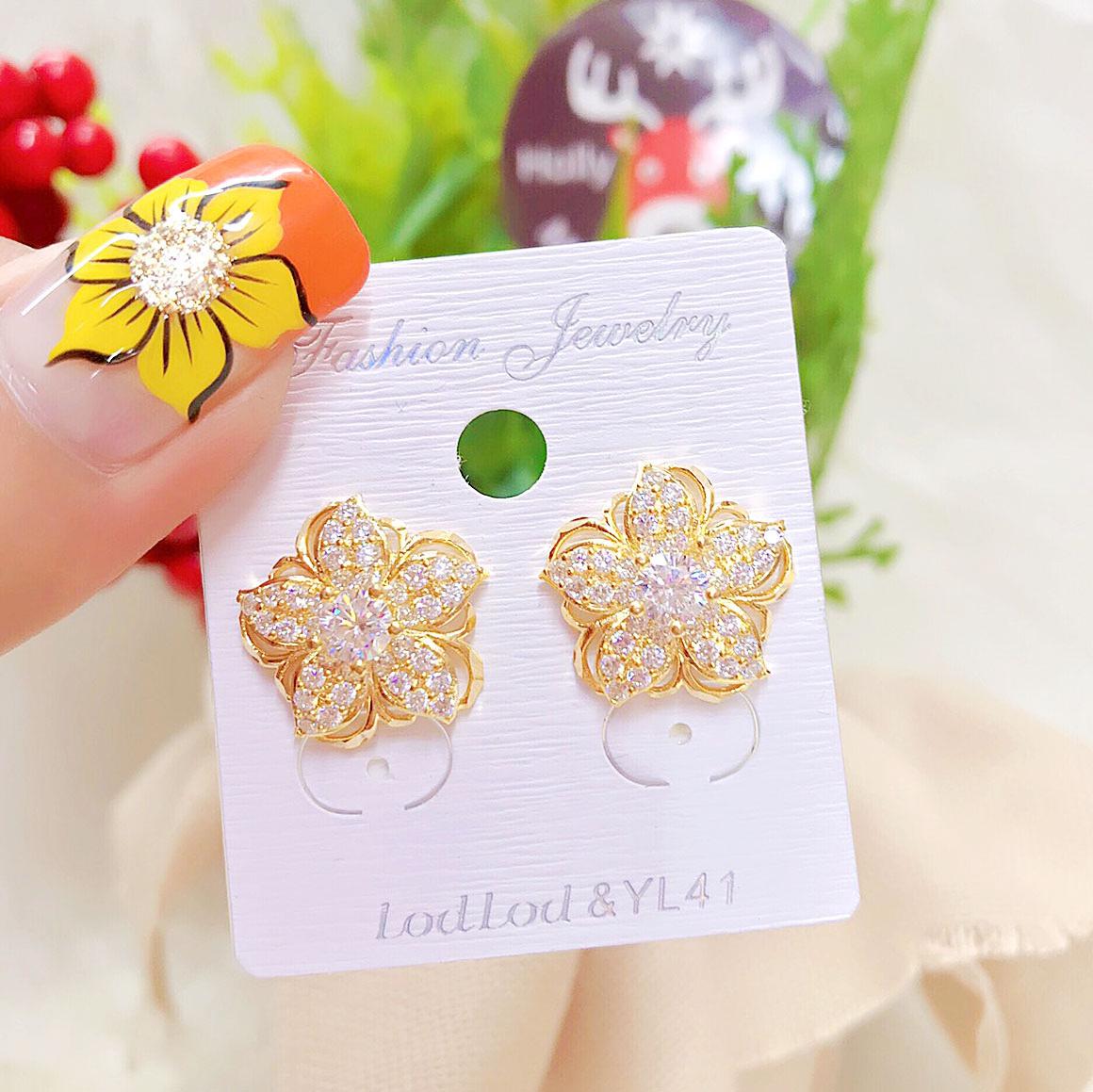 Đôi Bông Tai Thời Trang Mạ Vàng 18K UH.20.11 - Không Đen - Không Dị Ứng