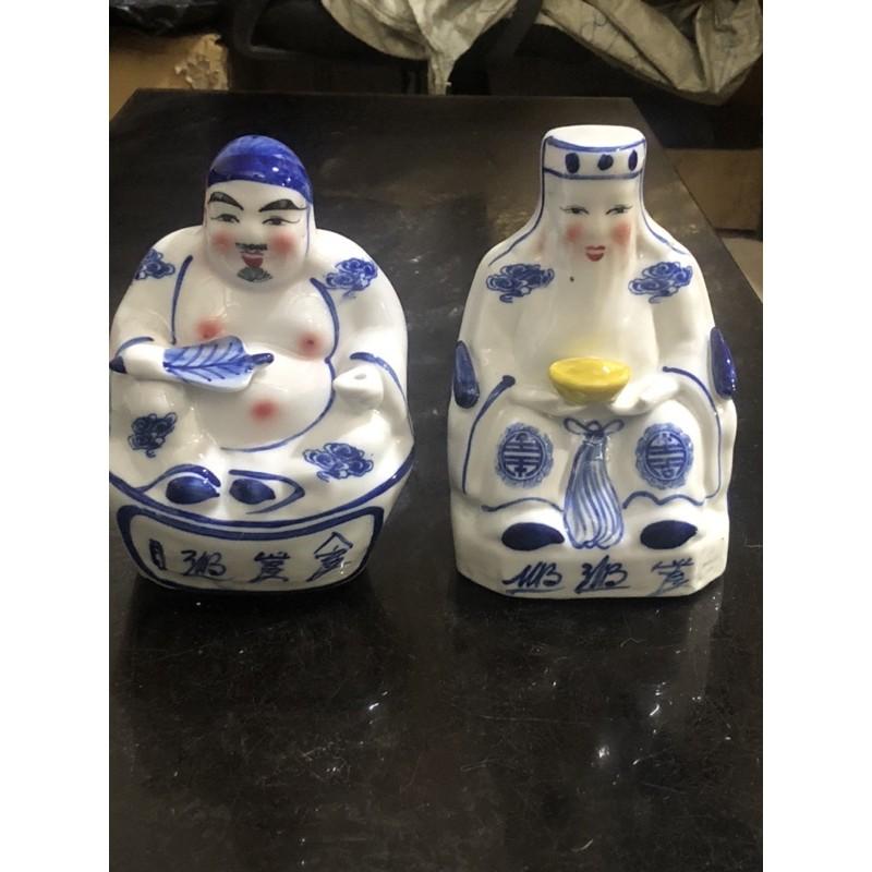 Bộ Thần Tài Ông Địa Men Lam