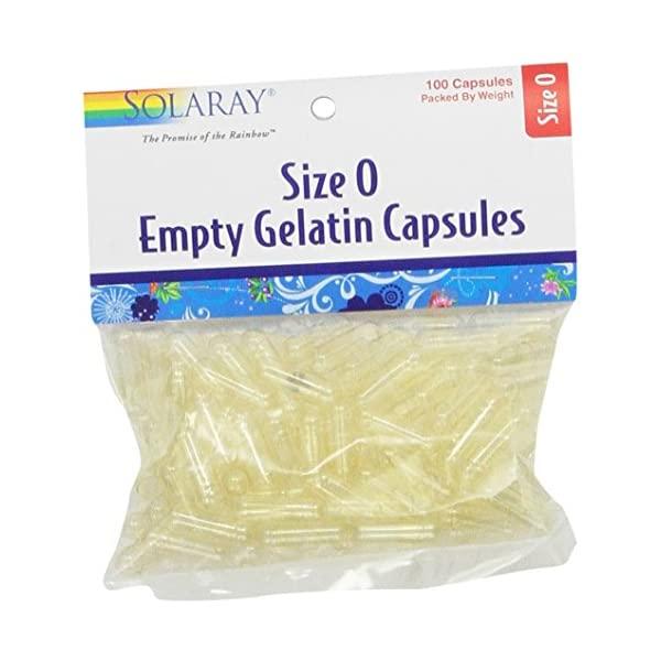 Solaray Empty Gelatin Capsules, Size 0, 100 Count