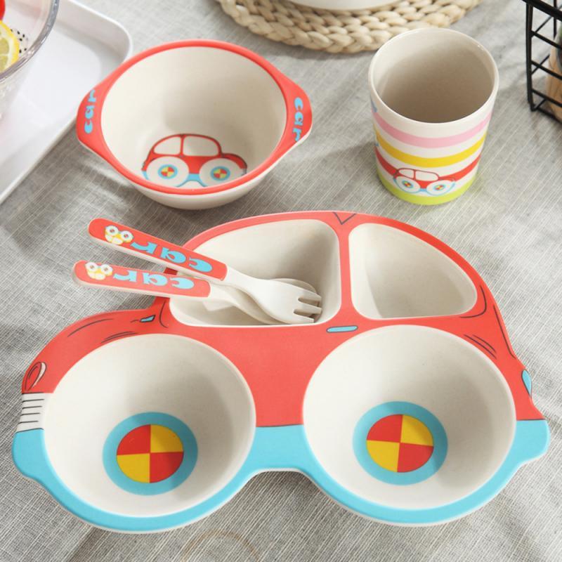 Trẻ Sơ Sinh Món Ăn Đĩa Chắc Chắn Cho Ăn Đồ Ăn Bộ Dễ Thương Hoạt Hình Trẻ Em Hộp Đựng Thực Phẩm Placemat Bát Hình Bộ Đồ Ăn Nhiều Màu Sắc