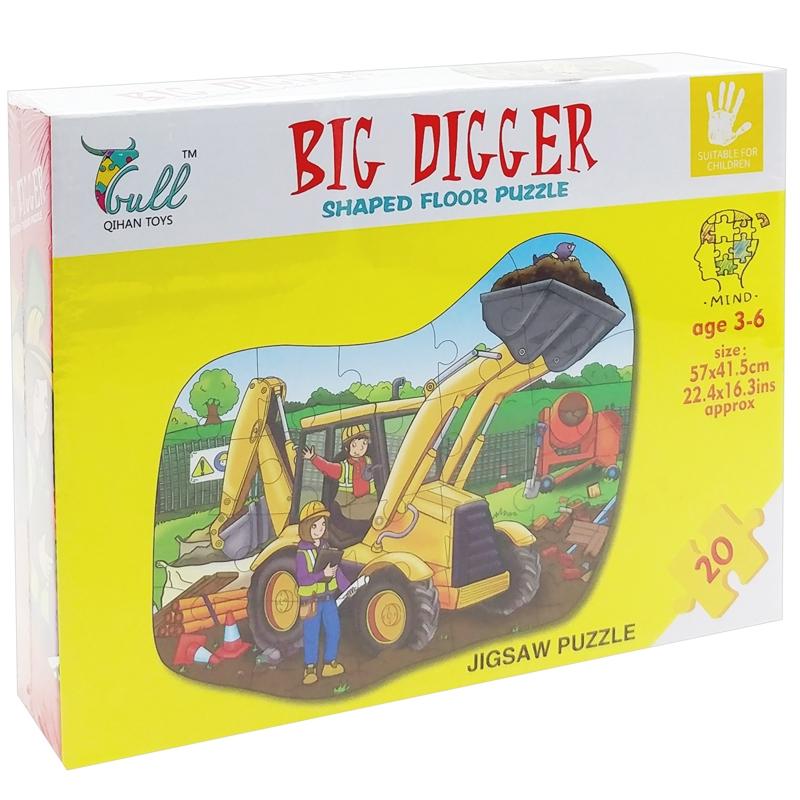 Bộ Xếp Hình Puzzle Big Digger - Qihan Toys 8219 (20 Mảnh Ghép)