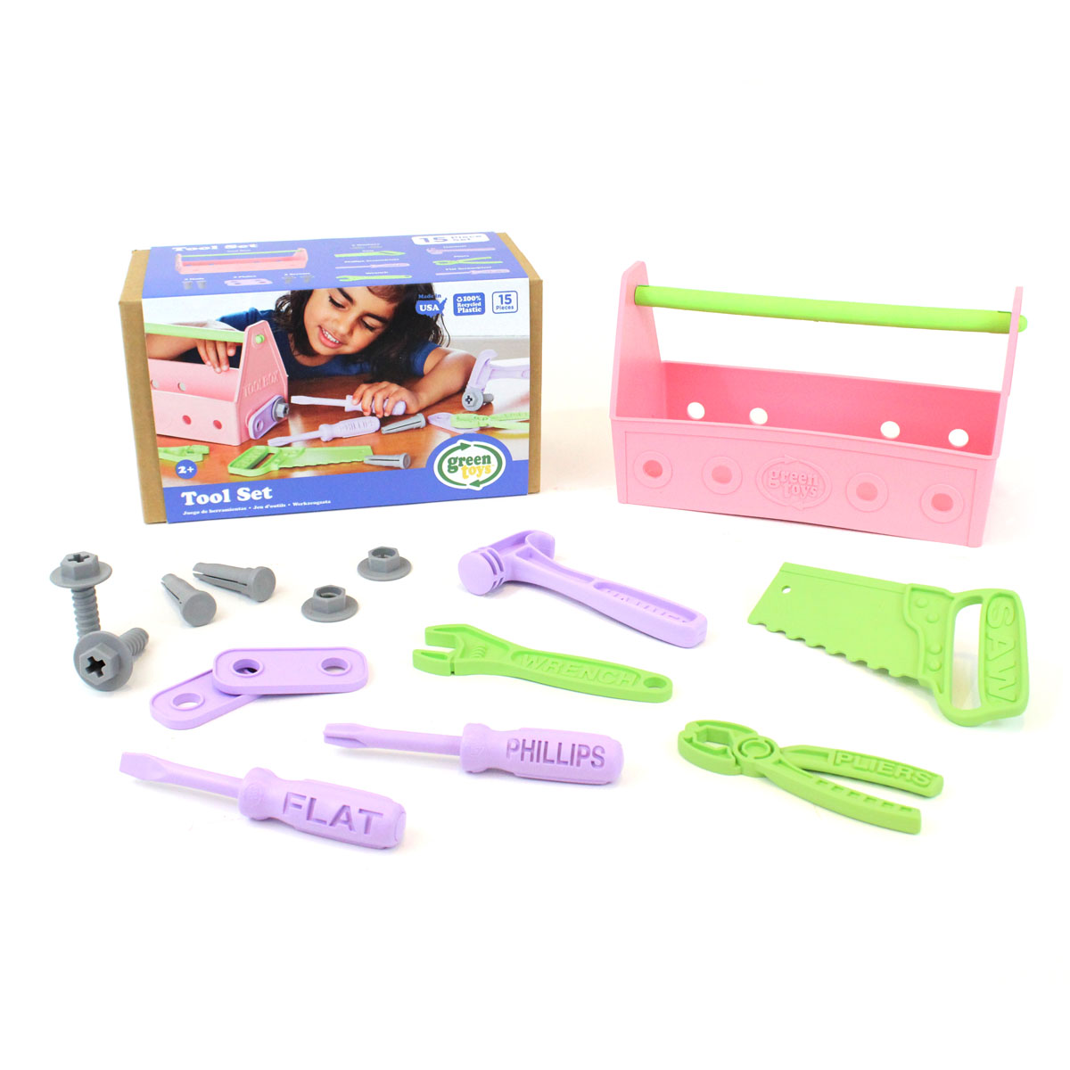 Bộ Đồ Chơi Dụng Cụ Sửa Chữa Green Toys Cho Bé Từ 2 Tuổi – Hồng