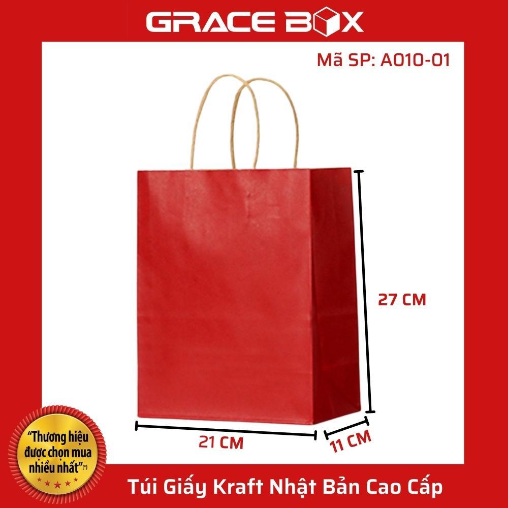 Túi Giấy Kraft Nhật Cao Cấp - Màu Đỏ Đô