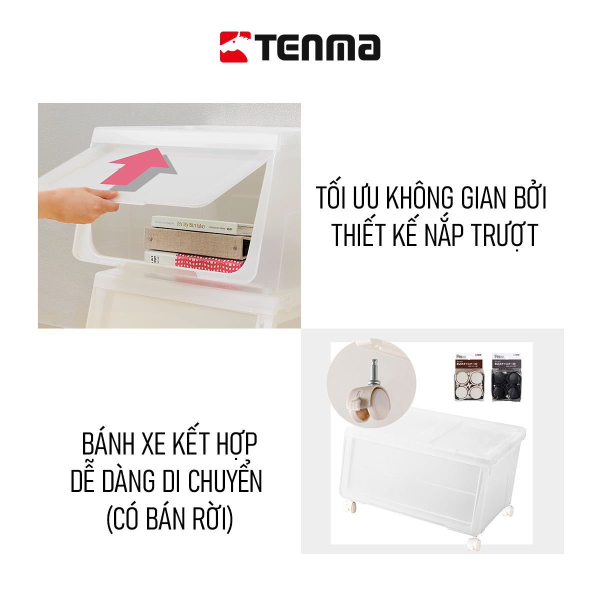 Hộp Nhựa Nắp Trượt Đa Năng TENMA, PRX Kabako Slim M