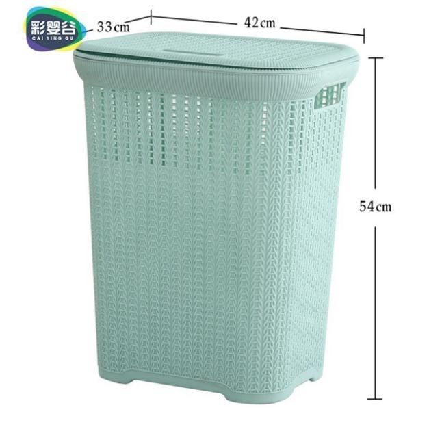 Hình ảnh Sọt nhựa đựng quần áo có nắp kiểu Hàn Quốc size L1234