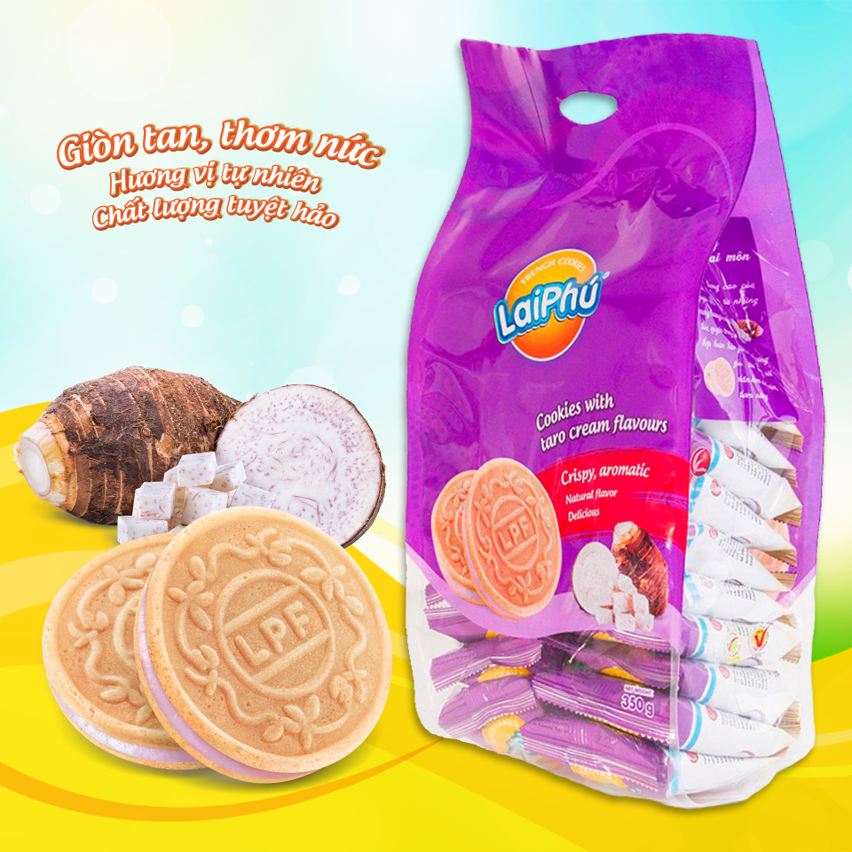 Bánh cookie Lai Phú kem Khoai Môn 350g