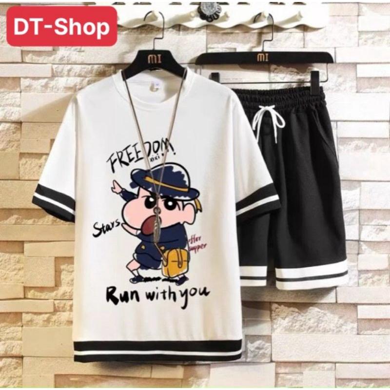 Bộ thể thao nam- bộ hè cộc tay Cusinn gồm áo thun và quần short đùi có túi tiện lợi siêu mát