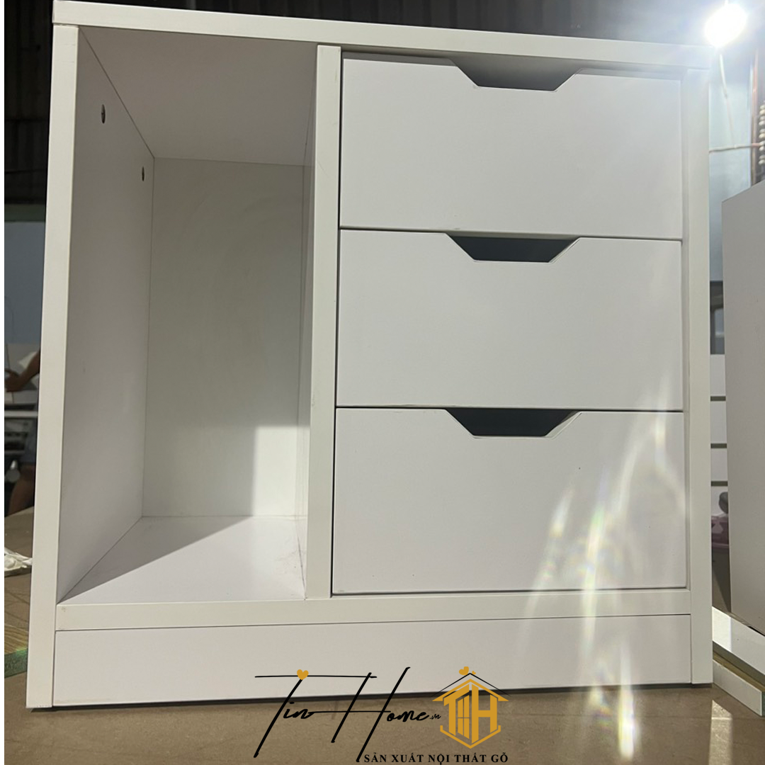 Tủ đầu giường phòng ngủ gỗ MDF cao cấp đa chức năng, kiểu dáng đơn gian TDG-001