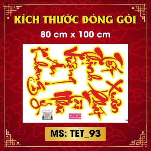DECAL TRANG TRÍ TẾT 2023 COMBO SỐ 60