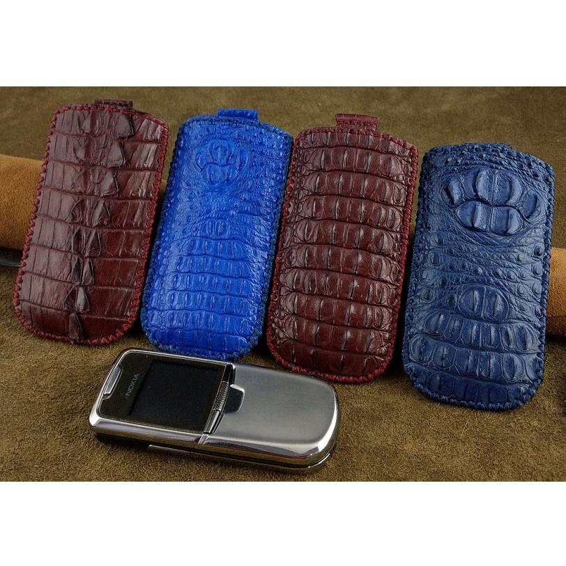 Bao da có dây rút cho Nokia 8800 handmade da cá sấu thật