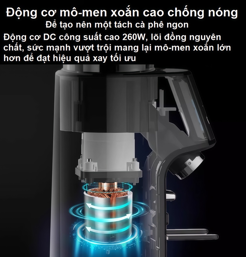 Máy xay cà phê chuyên nghiệp thương hiệu cao cấp Shardor BD-CG301 - Công suất 260W - Hàng nhập khẩu (BH 1 NĂM)