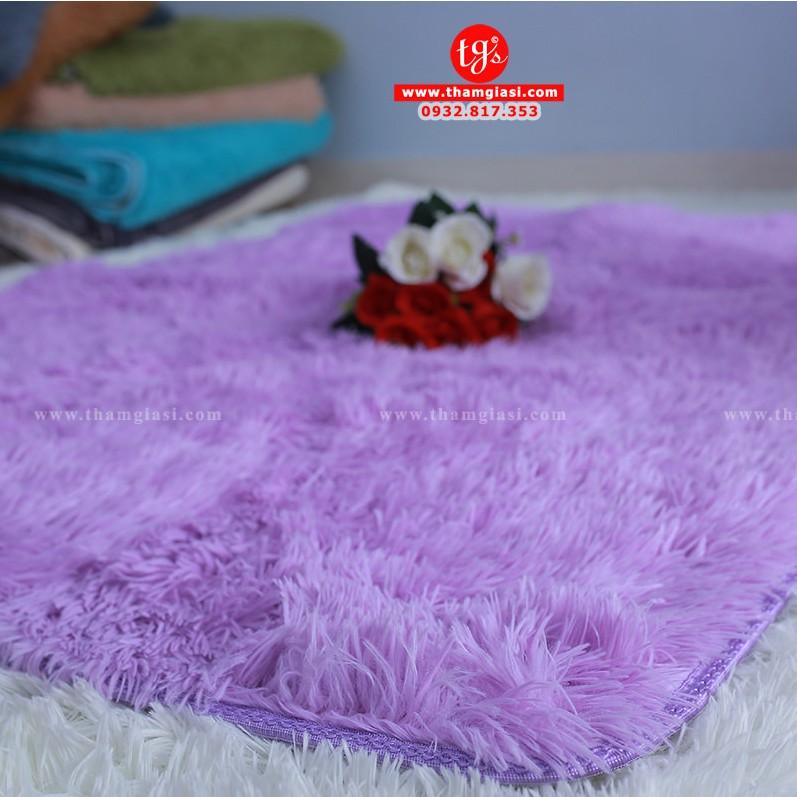 Thảm Lông Xù Màu Tím | 100x160cm | Thảm Trang Trí Phòng Khách - Phòng Ngủ - Thảm Trải Sofa - Thảm Dành Cho Bé