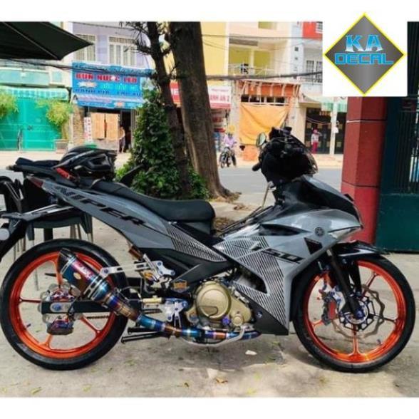 Tem rời exciter 150 in decal trong dán xe xám xi măng