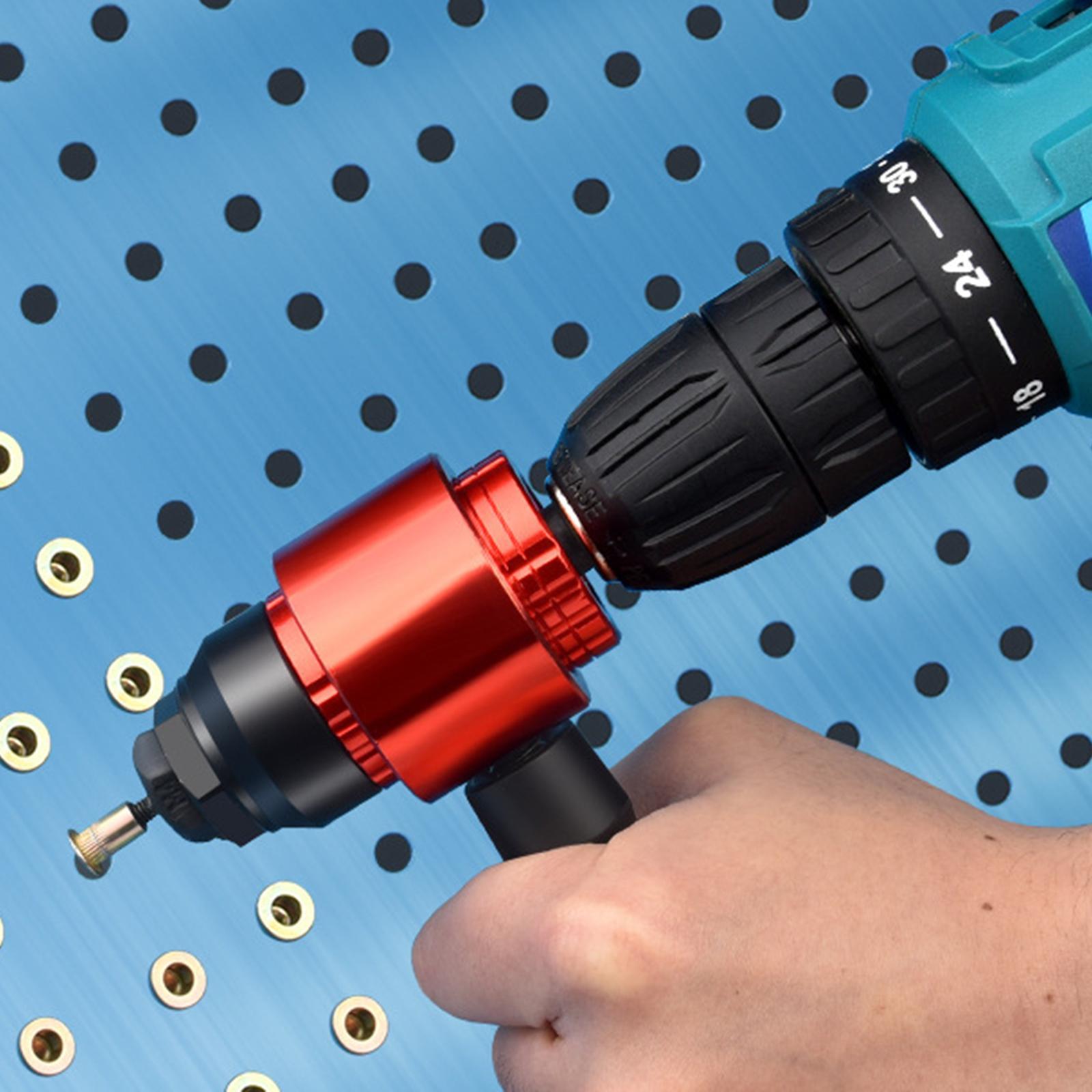 Cordless Drill Electric Rivet Nut Gun Adapter Power Tools M3 M4 M5 M6 M8 Non-Slip Handle Compact Professional for Home Carpenter Outdoor