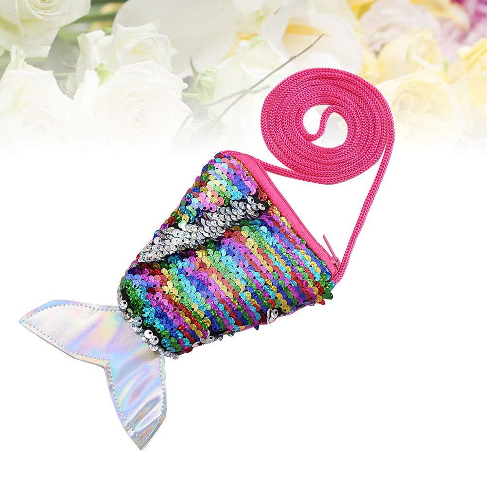 Đuôi nàng tiên cá Sequin Wallet Túi Crossbody Túi Sling Thay đổi tiền Người giữ thẻ Quà tặng túi cho nữ