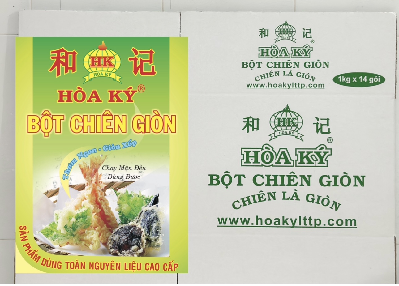 BỘT CHIÊN GIÒN HOÀ KÝ 1kg x 14gói