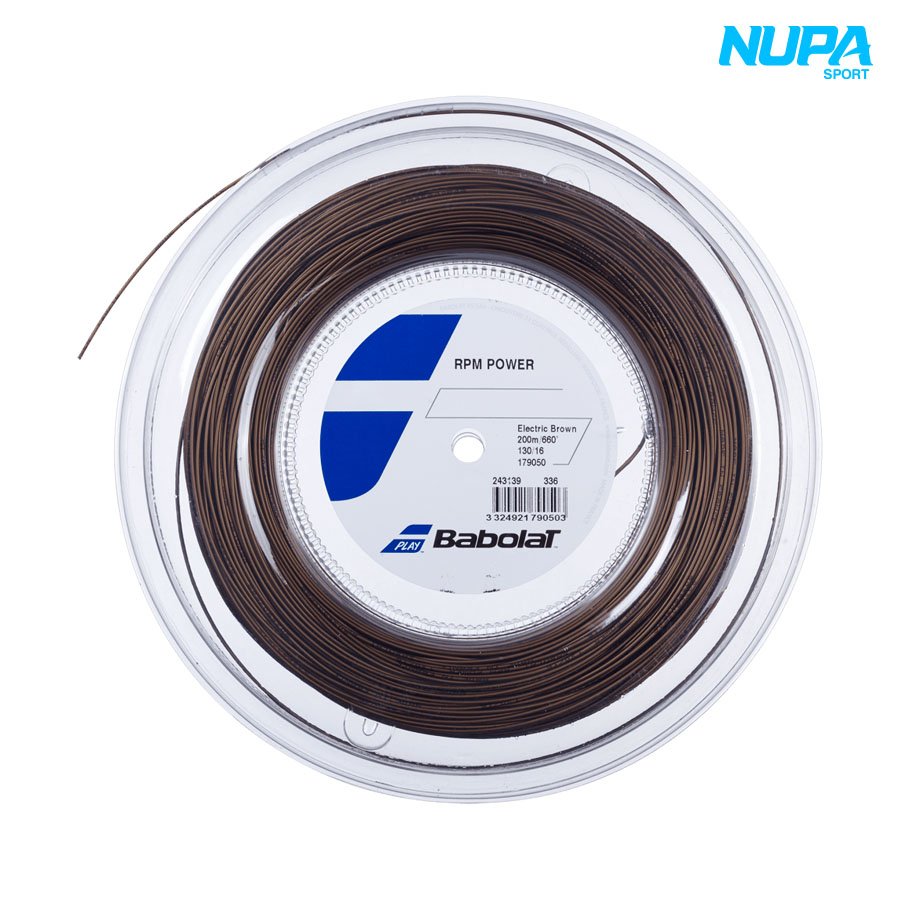 Dây Đan Vợt Tennis Babolat RPM Power - Electric Brown - 17