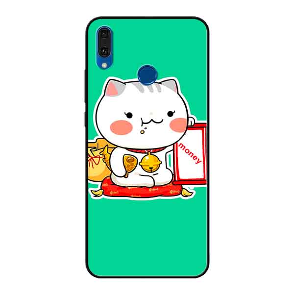 Ốp Lưng in cho Huawei Y9 2019 Mẫu Mèo May Mắn 4 - Hàng Chính Hãng